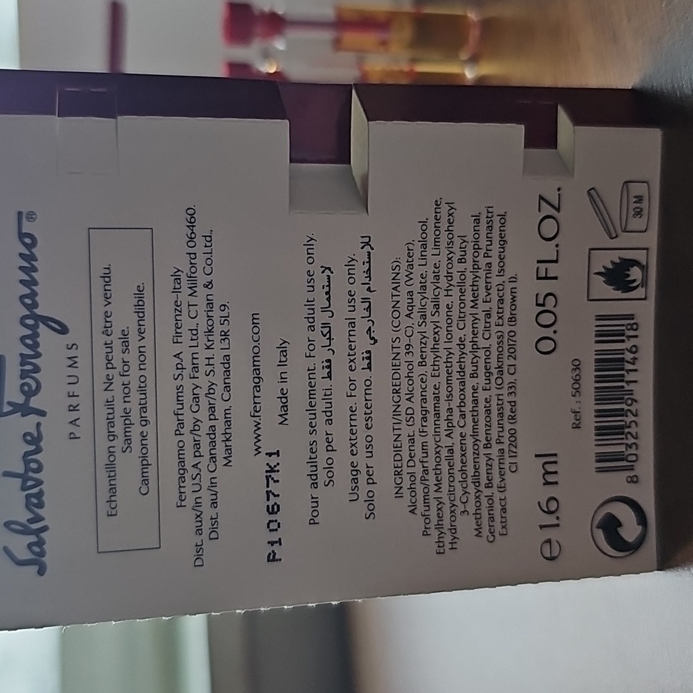 New F By Salvatore Ferragamo Eau De Parfum Perfume Sample Vials 0.05 Fl oz X 3 - Picture 3 of 5